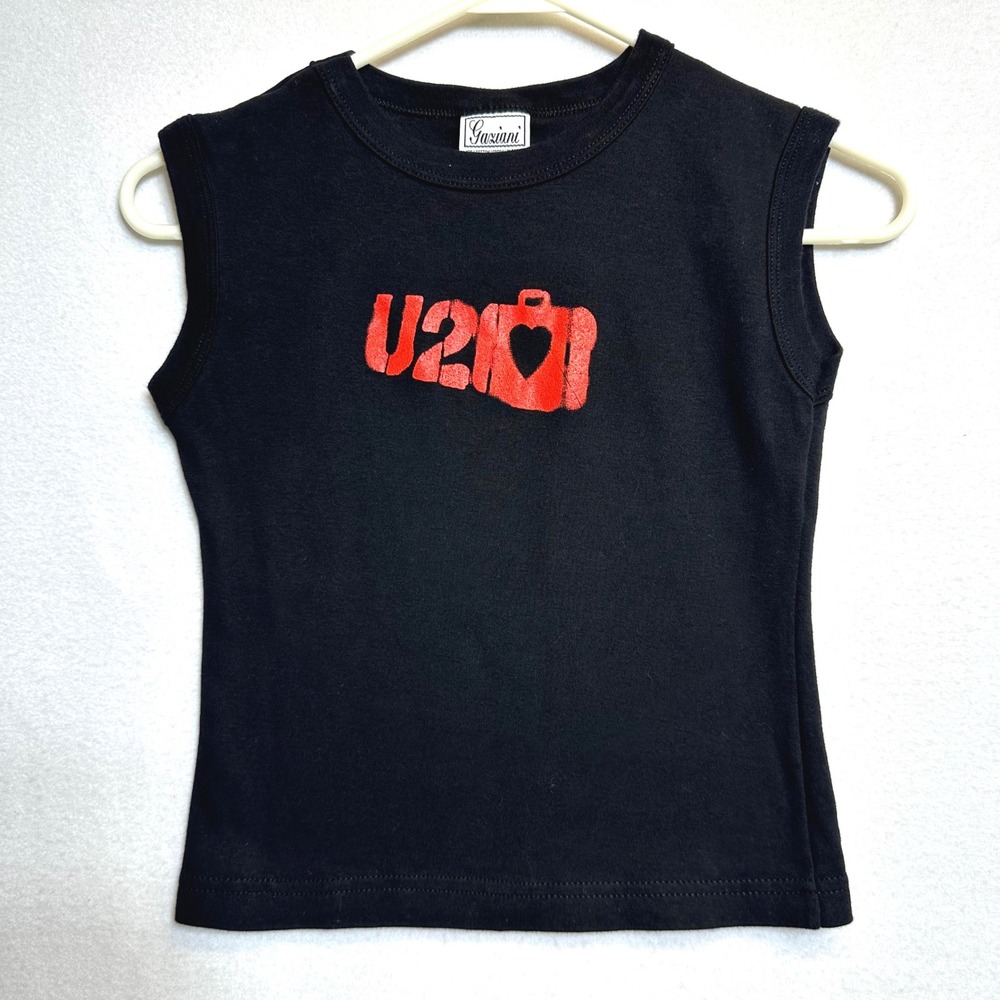 Gaziani U2 Tank Top Tee Heart Suitcase Walk On Women S 2001 Elevation Tour VTG